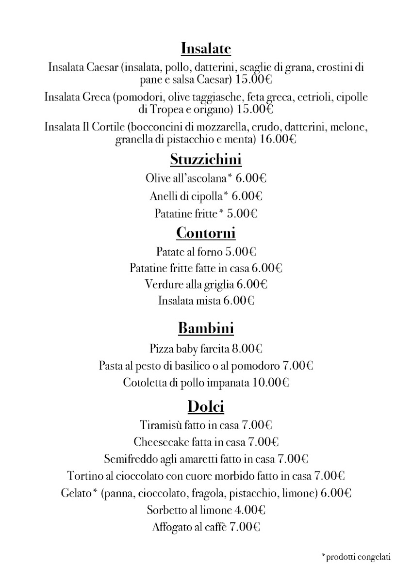 Menu Ristorante Pizzeria Birreria Il Cortile-1