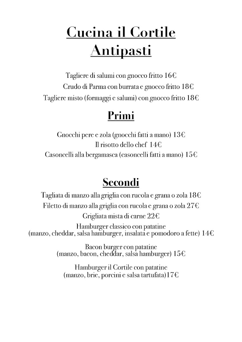 Menu Ristorante Pizzeria Birreria Il Cortile-9